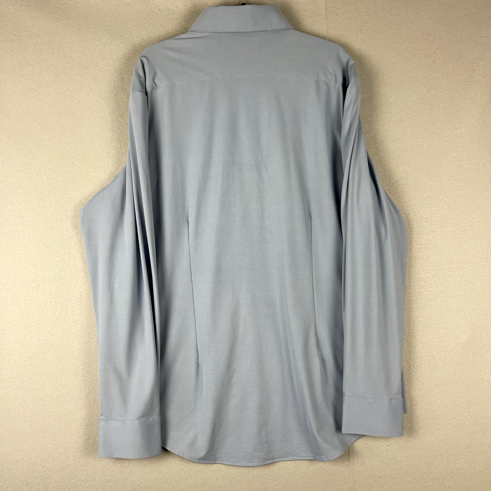 Mizzen Main Bryant Trim Fit Dress Shirt Mens XXL Blue Long Sleeve Button Up - Picture 10 of 15